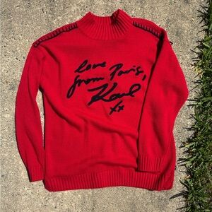 Karl Lagerfeld Red Sweater
